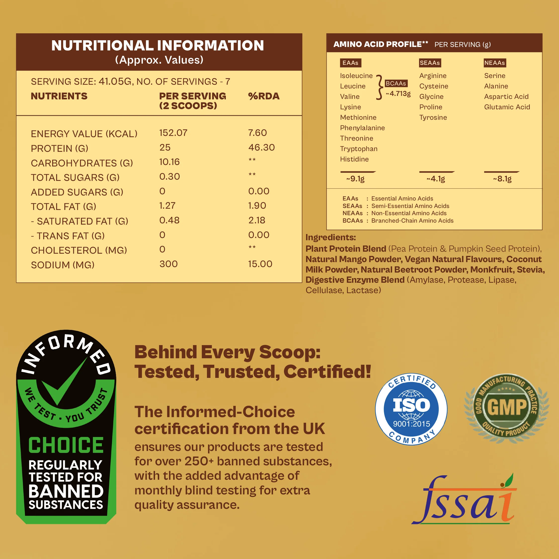 Daily Plant Protein Powder - Mango Mania (Jar) - Image 10