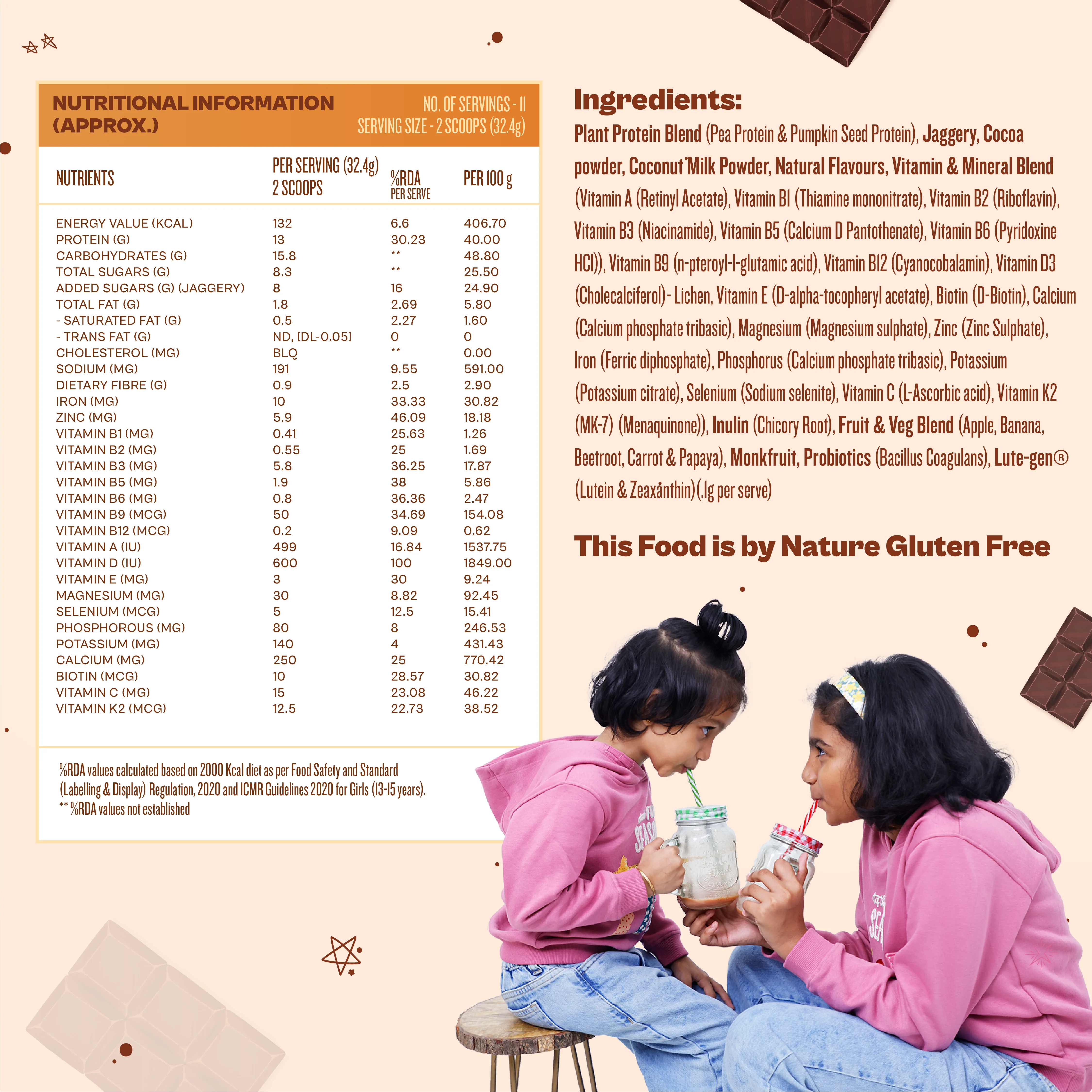 Kids Nutrition Mix - Chocolate Fudge (ages 13+) - Image 6