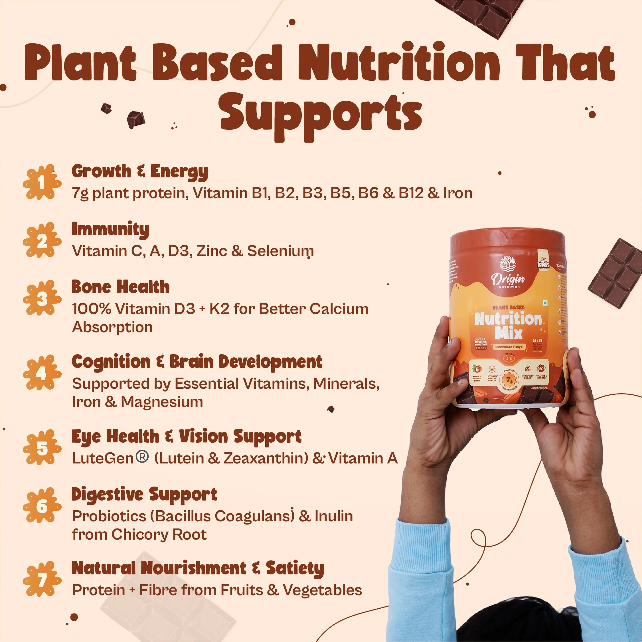Kids Nutrition Mix - Chocolate Fudge (ages 3-6) - Image 5