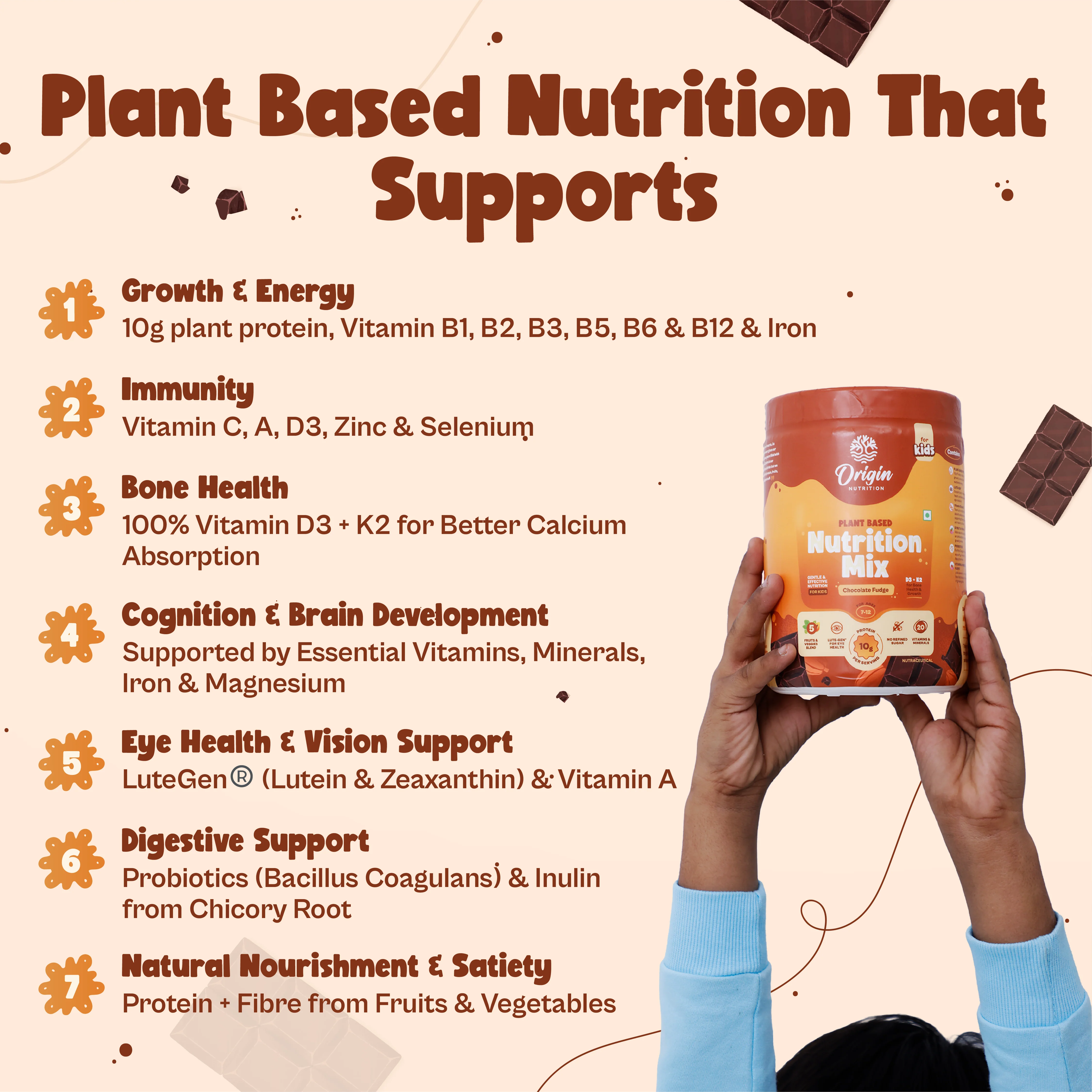 Kids Nutrition Mix - Chocolate Fudge (ages 7-12) - Image 4