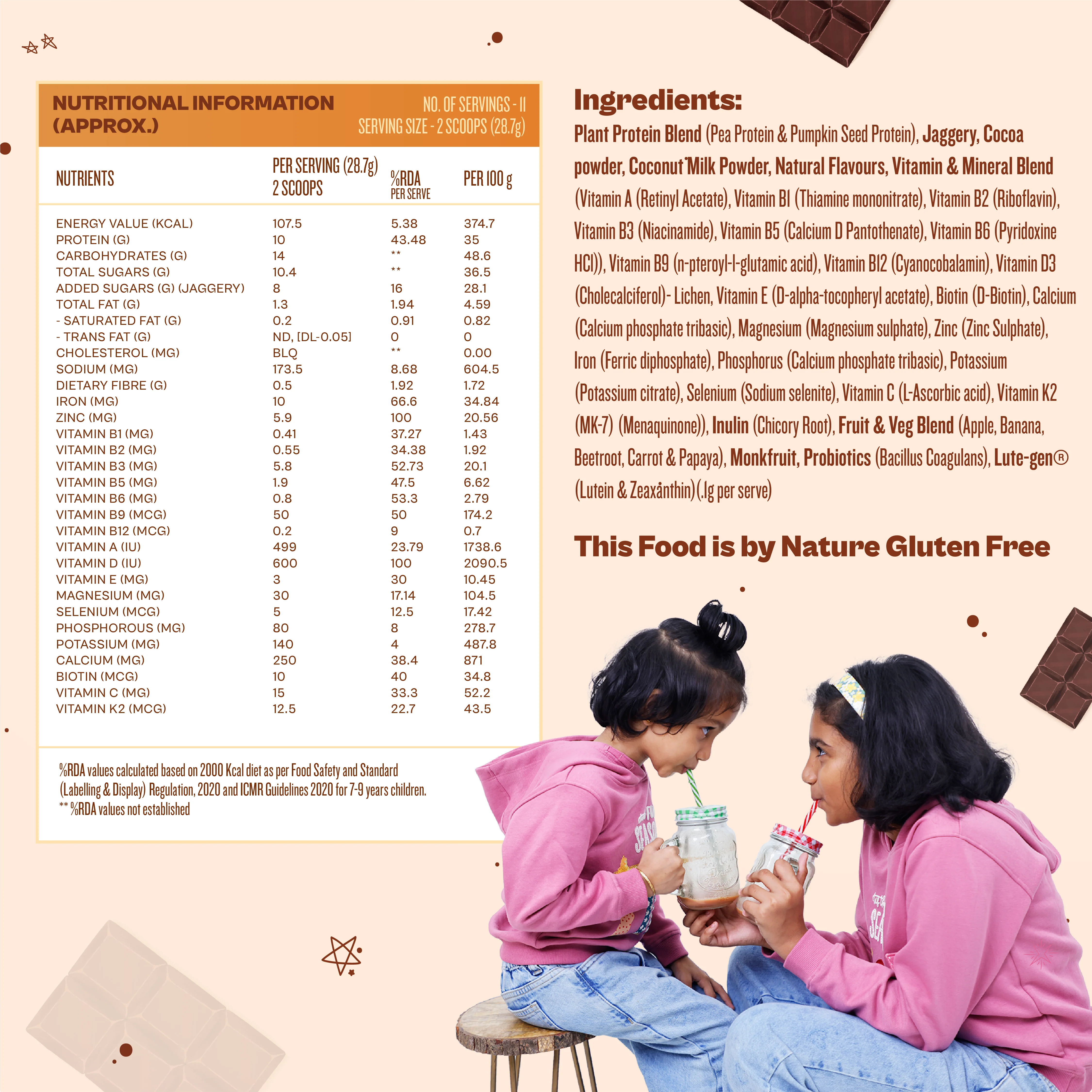 Kids Nutrition Mix - Chocolate Fudge (ages 7-12) - Image 6
