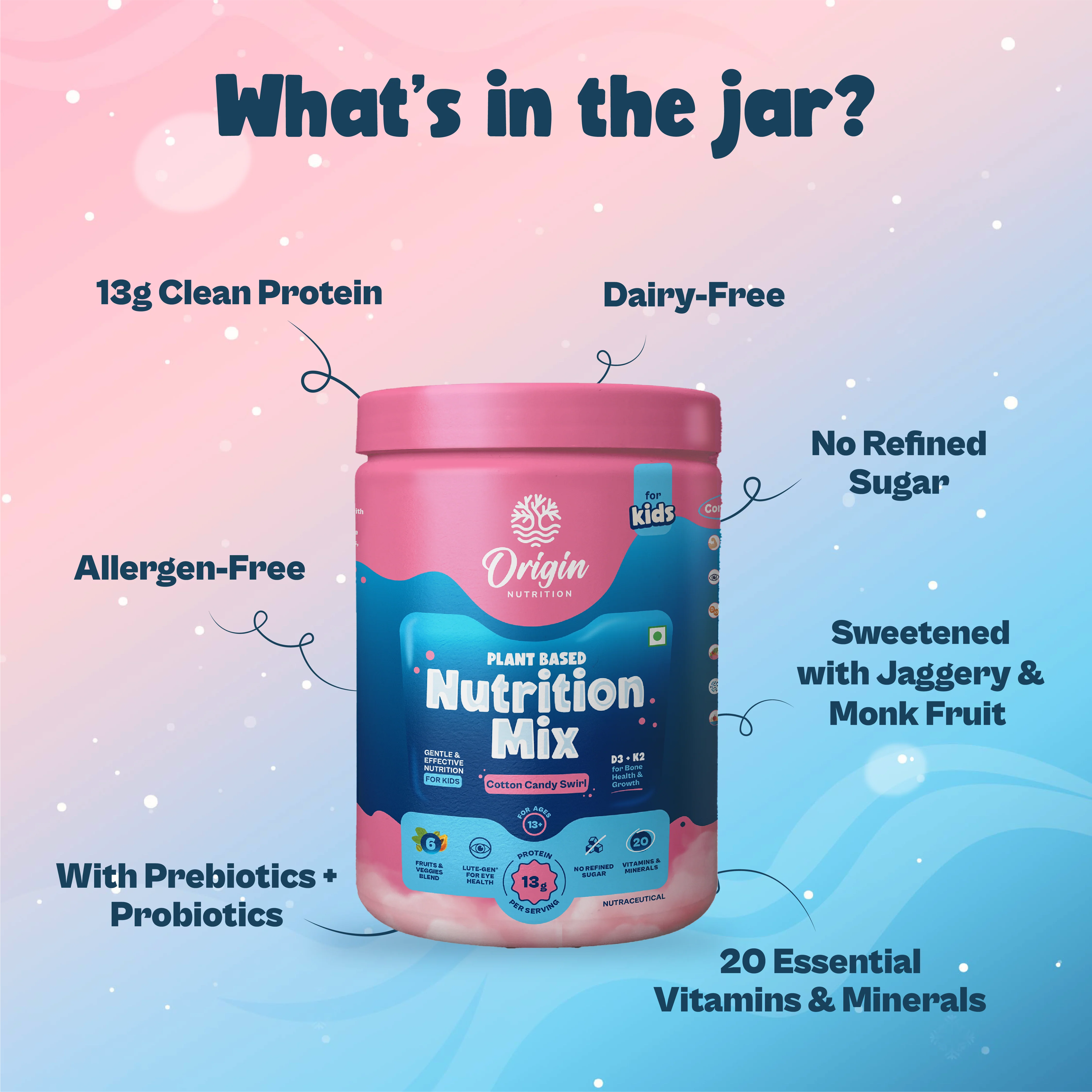 Kids Nutrition Mix - Cotton Candy Swirl (ages 13+) - Image 3