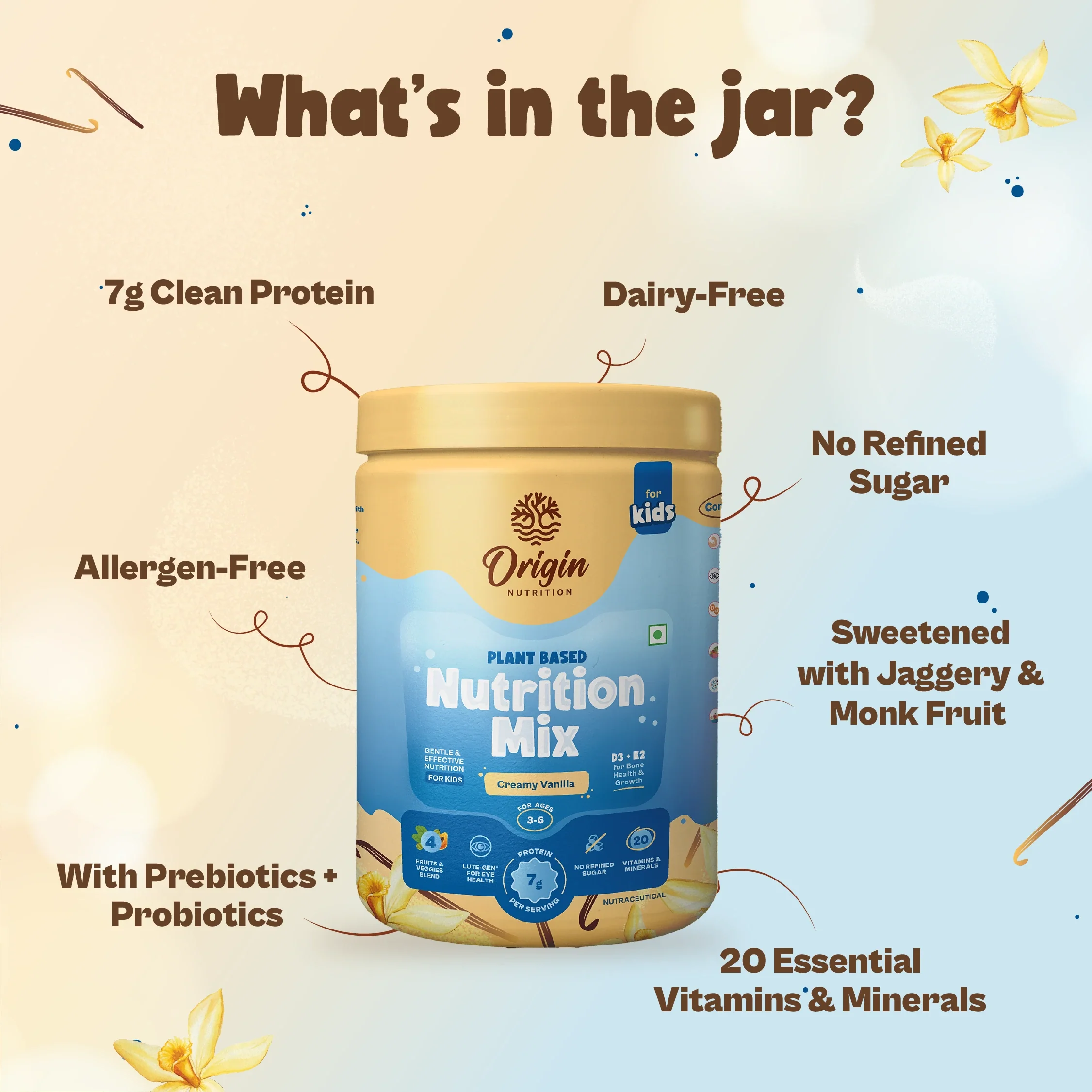 Kids Nutrition Mix - Creamy Vanilla (ages 3-6) - Image 3