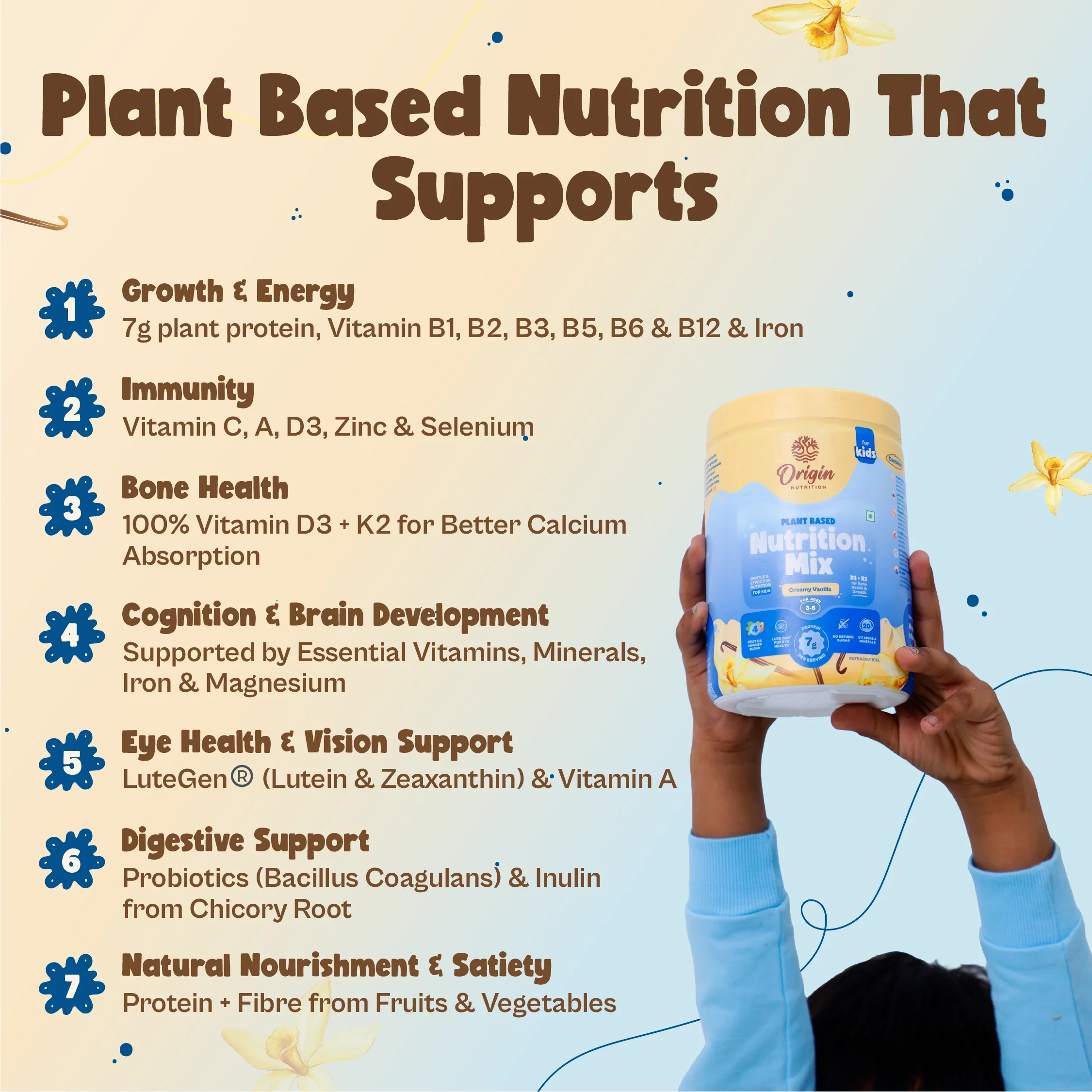 Kids Nutrition Mix - Creamy Vanilla (ages 3-6) - Image 4